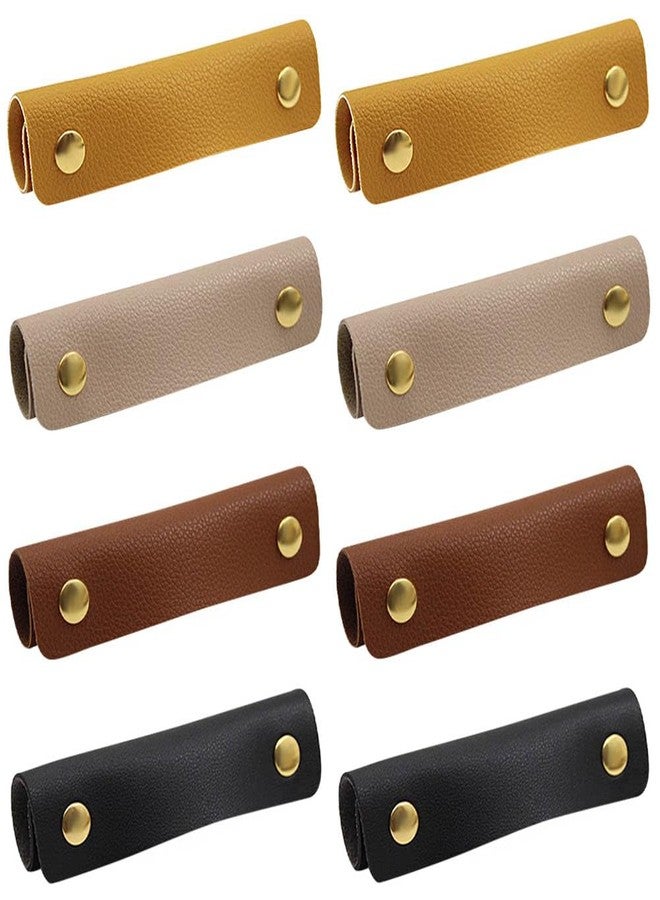 VIOKKO 8 Pieces Handbag Handle Leather Wrap Cover, Luggage Bag Grip Protector Saddle, Soft Purse Strap Pad Identifier for Shopping Bag Travel Bag Suitcase Tote Bag - Image 1